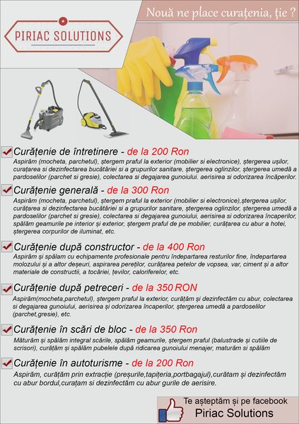 Piriac Solutions - Servicii curatenie